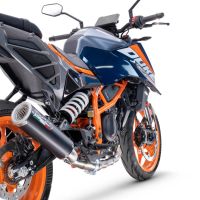 Escape compatível com Ktm Duke 200 2024-2025, M3 Black Titanium, Escape legal, homologado, silenciador com db killer removível e tubo de ligação específico 