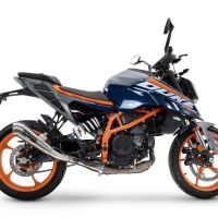 Escape compatível com Ktm Duke 250 2024-2025, Powercone Evo, Escape legal, homologado, silenciador com db killer removível e tubo de ligação específico 