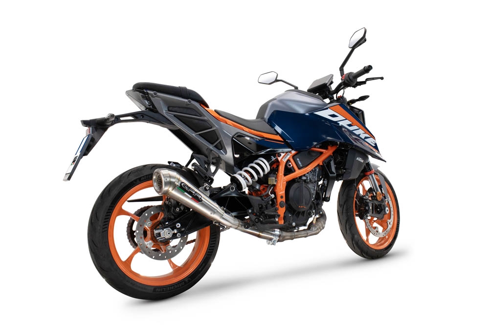 Escape compatível com Ktm Duke 250 2024-2025, Powercone Evo, Escape legal, homologado, silenciador com db killer removível e tubo de ligação específico 