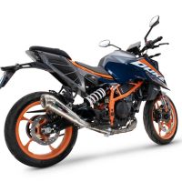 Escape compatível com Ktm Duke 250 2024-2025, Powercone Evo, Escape legal, homologado, silenciador com db killer removível e tubo de ligação específico 