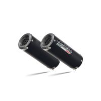 GPR escape compatível com Ducati Monster 696 2008-2014, M3 Black Titanium, Par de silenciosos de escape homologadas, com db killer removível e tubos de ligação específicos 