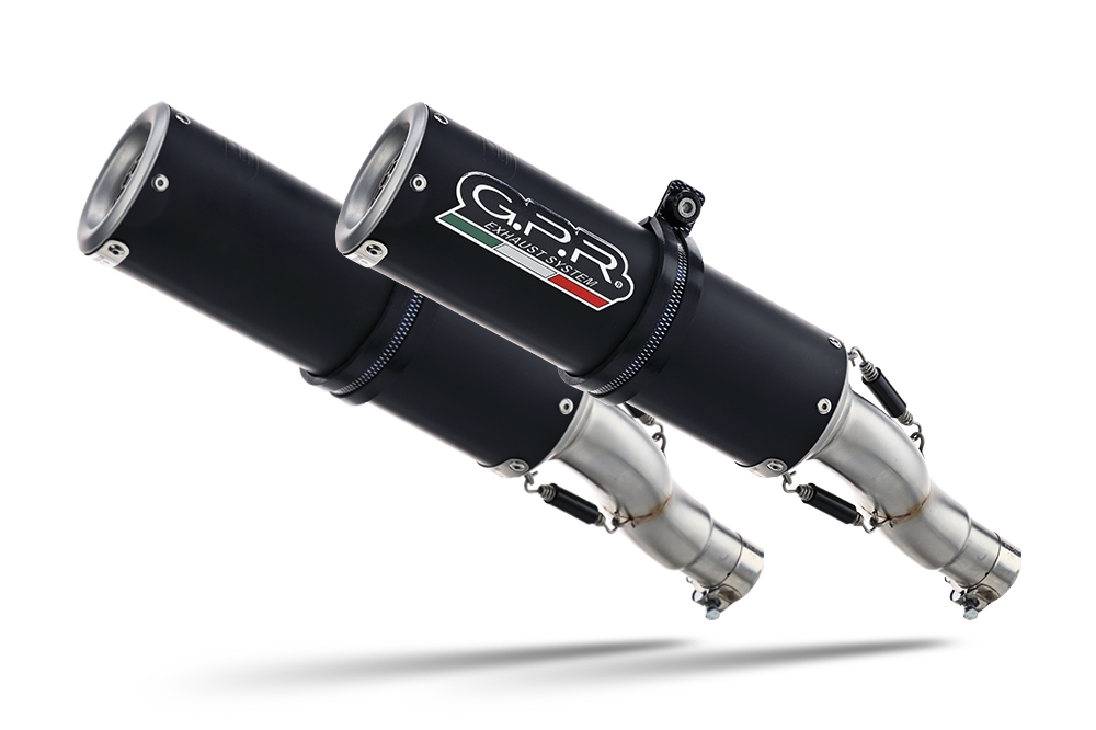 Escape compatível com Kawasaki Z 1000 Sx 2017-2020, M3 Black Titanium, Par de silenciosos de escape homologadas, com db killer removível e tubos de ligação específicos 