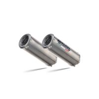 GPR escape compatível com Ducati 999 2002-2008, M3 Titanium Natural, Par de silenciosos de escape homologadas, com db killer removível e tubos de ligação específicos 