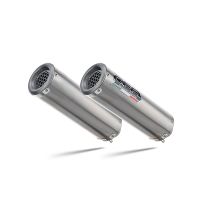 GPR escape compatível com Aprilia Rsv 1000 R Factory 2006-2010, M3 Titanium Natural, Par de silenciosos de escape homologadas, com db killer removível e tubos de ligação específicos 
