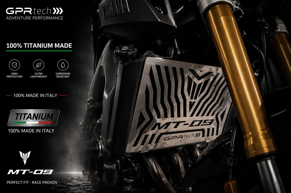 GPR TECH compatível com Yamaha Mt-09 2021/2024 e5 Placa antiderrapante de titânio 