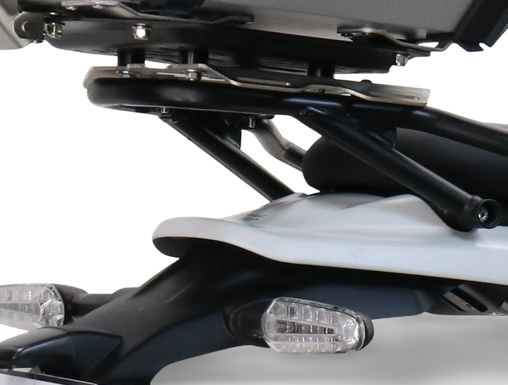 GPR TECH compatível com Royal Enfield Himalayan 450 2024/2025 e5 Plus Placa de encaixe específica Top Case ALPITECH 35 LT compatível com bagageiro original, aço inox com 4 pontos de ancoragem