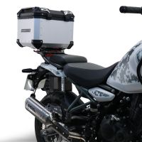 Top case maletas GPR TECH compatível com Royal Enfield Himalayan 450 2024/2025 e5 Plus Top Case Alpi-Tech em alumínio, cor preta com placa específica incluída Capacidade Litros 26
