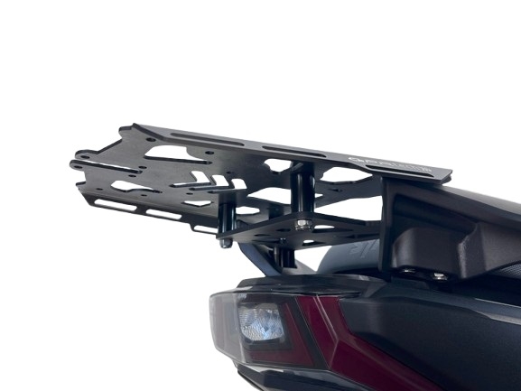Porta-malas GPR TECH compatível com Sym ADX 300 2024/2026 e5 Plus Rack traseiro específico Top Case ALPITECH 35 - 45 - 55 LT Rack traseiro específico, aço inox com 4 pontos de ancoragem