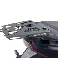 Porta-malas GPR TECH compatível com Sym ADX 300 2024/2026 e5 Plus Rack traseiro específico Top Case ALPITECH 35 - 45 - 55 LT Rack traseiro específico, aço inox com 4 pontos de ancoragem