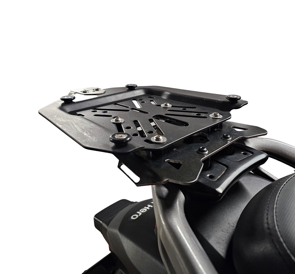 Top case maletas GPR TECH compatível com Hero Xpulse 200 4V 2025/2026 E5 plus Top Case Alpi-Tech em alumínio, cor prata com placa específica incluída Capacidade Litros 35