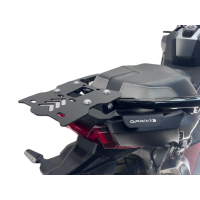 Porta-malas GPR TECH compatível com Sym ADX TG 400 2024/2026 e5 Plus Rack traseiro específico Top Case ALPITECH 35 - 45 - 55 LT Rack traseiro específico, aço inox com 4 pontos de ancoragem