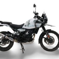 Escape compatível com Royal Enfield Guerrilla 450 2024-2025, Deeptone Inox, Escape legal, homologado, silenciador com db killer removível e tubo de ligação específico 