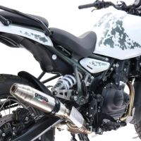 Escape compatível com Royal Enfield Guerrilla 450 2024-2025, Deeptone Inox, Escape legal, homologado, silenciador com db killer removível e tubo de ligação específico 