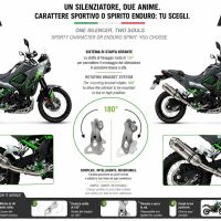 GPR escape compatível com Kawasaki KLE 500 2026-2027, Dual Inox, Sistema de escapamento de corrida incluindo tubo de ligação específico com dbkiller 