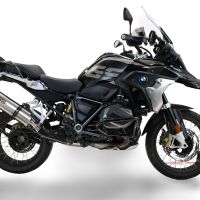 Escape compatível com Bmw R 1250 Gs -Adventure 2019-2020, Dual Inox, Escape legal, homologado, silenciador com db killer removível e tubo de ligação específico 