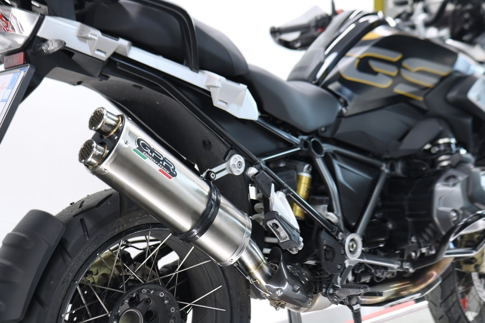Escape compatível com Bmw R 1250 Gs -Adventure 2019-2020, Dual Inox, Escape legal, homologado, silenciador com db killer removível e tubo de ligação específico 