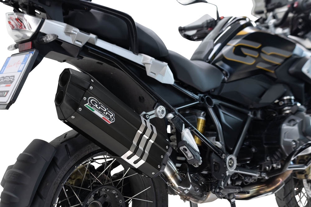 Escape compatível com Bmw R 1250 Gs -Adventure 2021-2024, Hyper Sonic Black Titanium, Escape legal, homologado, silenciador com db killer removível e tubo de ligação específico 