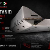 GPR TECH compatível com Bmw R 1250 Gs Adventure 2021/2024 e5 Placa antiderrapante de titânio 