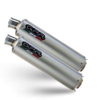 GPR escape compatível com  Yamaha MT-01 2005-2011, Inox Tondo, Par de silenciosos de escape homologadas, com db killer removível e tubos de ligação específicos 