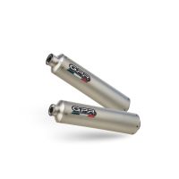 GPR escape compatível com Ducati Monster S2R 2004-2007, Titanium Tondo, Par de silenciosos de escape homologadas, com db killer removível e tubos de ligação específicos 