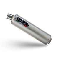 GPR escape compatível com Hyosung Comet 250 GT - R 2001-2014, Inox Tondo, Silenciador de escape, aprovado, montagem com flange específico (bolt-on), com db killer removível 