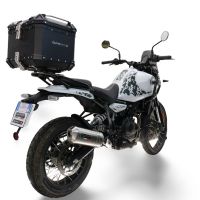 Top case maletas GPR TECH compatível com Royal Enfield Himalayan 450 2024/2025 e5 Plus Top Case Alpi-Tech em alumínio, cor preta com placa específica incluída Capacidade Litros 26