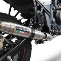 Escape compatível com Royal Enfield Scram 411 2022-2024, Deeptone Inox, Sistema racing Silencioso com tubo de ligação 
