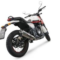 Escape compatível com Royal Enfield Scram 411 2022-2024, Trioval, Escape legal, homologado, silenciador com db killer removível e tubo de ligação 