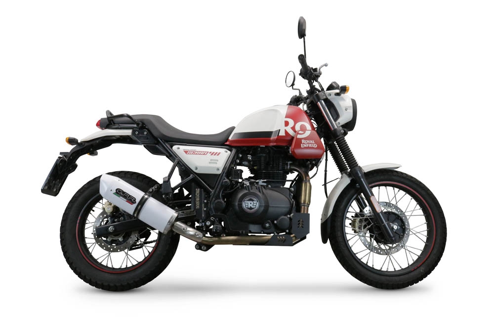 GPR escape compatível com  Royal Enfield Scram 411 2022-2024, Albus Evo4, Escape legal, aprovado, com db killer removível, tubo de conexão e conversor catalítico 
