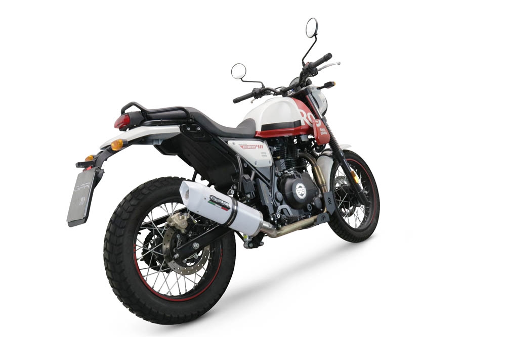 GPR escape compatível com  Royal Enfield Scram 411 2022-2024, Albus Evo4, Escape legal, aprovado, com db killer removível, tubo de conexão e conversor catalítico 