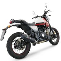 Escape compatível com Royal Enfield Scram 411 2022-2024, Furore Nero, Sistema homologado, catalisador original será eliminado Silencioso com tubo de ligação 