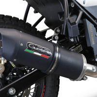 GPR escape compatível com  Royal Enfield Scram 411 2022-2024, Furore Evo4 Nero, Escape legal, homologado, silenciador com catalisador, db killer removível e tubo de ligação específico 