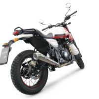 Escape compatível com Royal Enfield Scram 411 2022-2024, Powercone Evo, Sistema homologado, catalisador original será eliminado Silencioso com tubo de ligação 