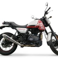 Escape compatível com Royal Enfield Scram 411 2022-2024, Vintacone, Sistema homologado, catalisador original será eliminado Silencioso com tubo de ligação 