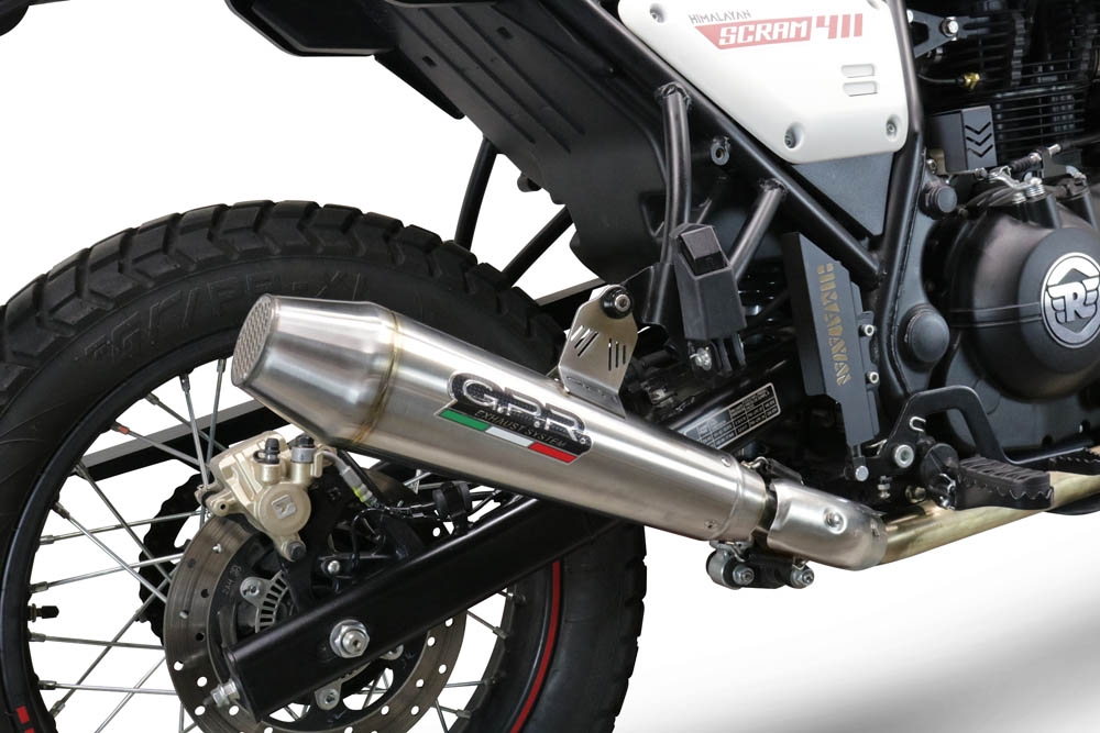Escape compatível com Royal Enfield Scram 411 2022-2024, Vintacone, Sistema homologado, catalisador original será eliminado Silencioso com tubo de ligação 