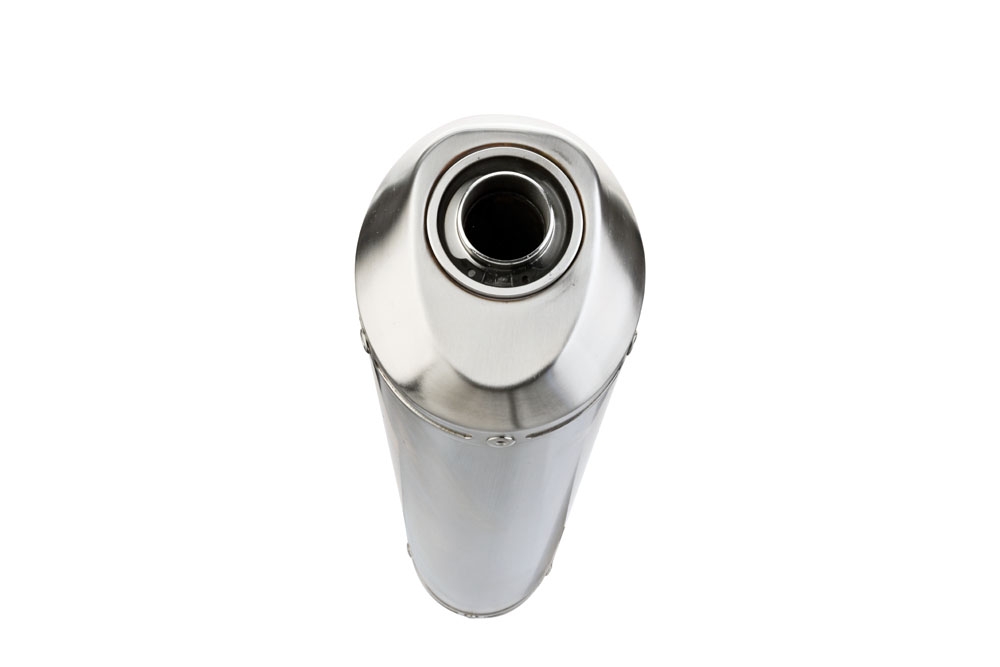 Escape compatível com Royal Enfield Classic - Bullet Efi 500 2009-2016, Satinox , Sistema homologado apenas para ruído, válido para mercados fora da UESilencioso com tubo de ligação 