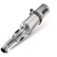 Escape compatível com Aprilia Mana 850 Gt 2007-2016, Satinox, Escape homologado semi-completo com db killer removível 