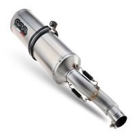 Escape compatível com Royal Enfield Classic - Bullet Efi 500 2009-2016, Satinox , Sistema homologado apenas para ruído, válido para mercados fora da UESilencioso com tubo de ligação 
