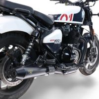 Escape compatível com Royal Enfield Shotgun 650 2024-2025, Ultracone Black, Escapamento racing, duplo silencioso, com tubos de conexão, artigo sem homologação 