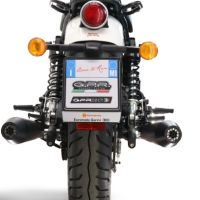 Escape compatível com Royal Enfield Shotgun 650 2024-2025, Ultracone Black, Escapamento racing, duplo silencioso, com tubos de conexão, artigo sem homologação 