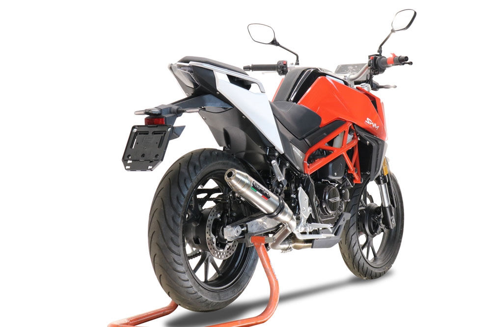 GPR escape compatível com Swm Motorcycles Hoku 125 2022-2024, Deeptone Inox, Escape legal, homologado, silenciador com db killer removível e tubo de ligação específico 