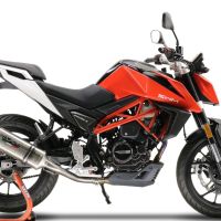 GPR escape compatível com Swm Motorcycles Hoku 125 2022-2024, Satinox , Escape legal, homologado, silenciador com db killer removível e tubo de ligação específico 