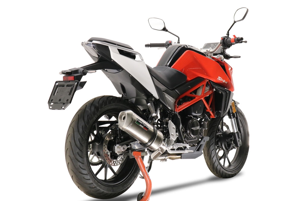 GPR escape compatível com Swm Motorcycles Hoku 125 2022-2024, Satinox , Escape legal, homologado, silenciador com db killer removível e tubo de ligação específico 