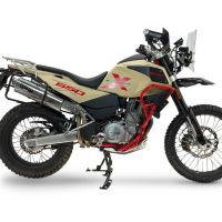 GPR escape compatível com Swm Motorcycles Superdual 600 T 2023-2024, Trioval, Par de silenciosos de escape homologadas, com db killer removível e tubos de ligação específicos 