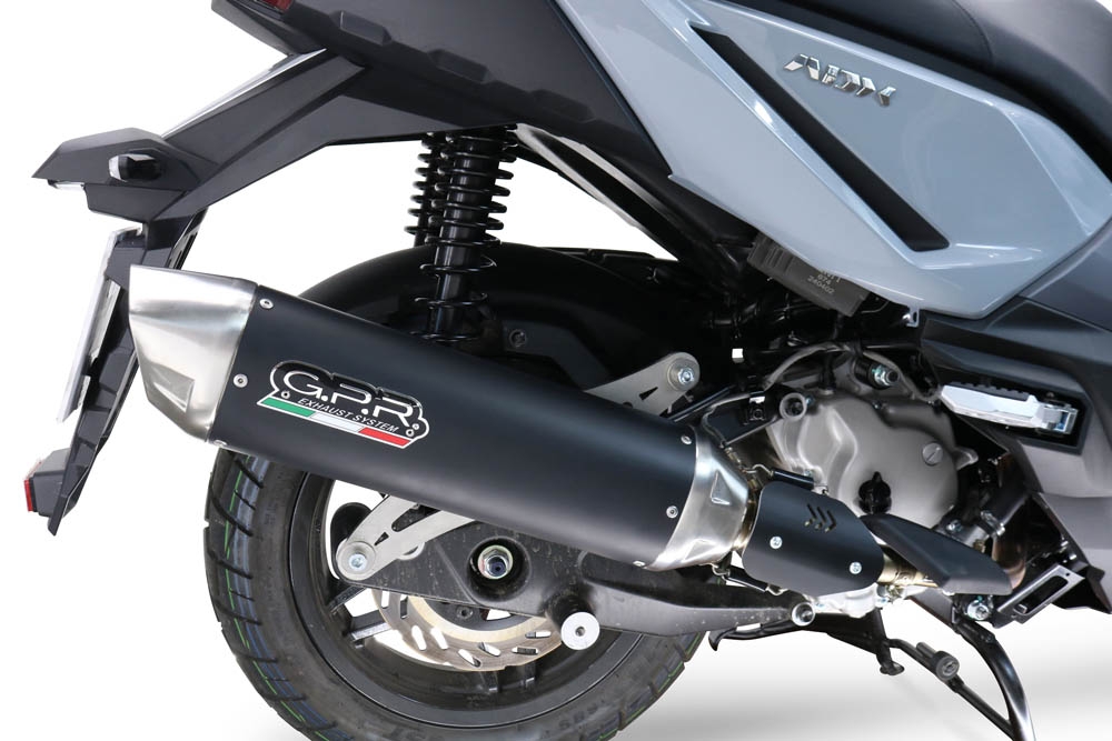 GPR escape compatível com  Sym ADX 300 2024-2026, Furore-X Scooter, Silenciador homologado para ruído, com catalisador 