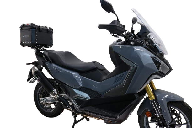 Top case maletas GPR TECH compatível com Bmw G 310 Gs 2017/2021 e4 Top Case Alpi-Tech em alumínio, cor preta com placa específica incluída Capacidade Litros 26