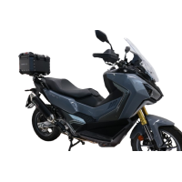 Top case maletas GPR TECH compatível com Sym ADX TG 400 2024/2026 e5 Plus Top Case Alpi-Tech em alumínio, cor preta com placa específica incluída Capacidade Litros 26