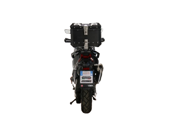 Top case maletas GPR TECH compatível com Bmw G 310 Gs 2017/2021 e4 Top Case Alpi-Tech em alumínio, cor preta com placa específica incluída Capacidade Litros 26