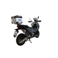 Top case maletas GPR TECH compatível com Sym ADX TG 400 2024/2026 e5 Plus Top Case Alpi-Tech em alumínio, cor prata com placa específica incluída Capacidade Litros 26