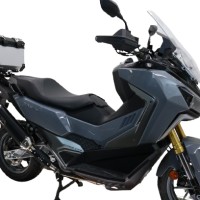 Top case maletas GPR TECH compatível com Bmw G 310 Gs 2017/2021 e4 Top Case Alpi-Tech em alumínio, cor prata com placa específica incluída Capacidade Litros 26